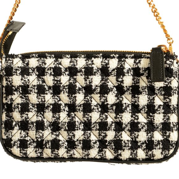 Versace Women's Wool Lurex Jacquard Gold Medusa Quilted Handbag Shoulder Bag - Picture 4 of 7